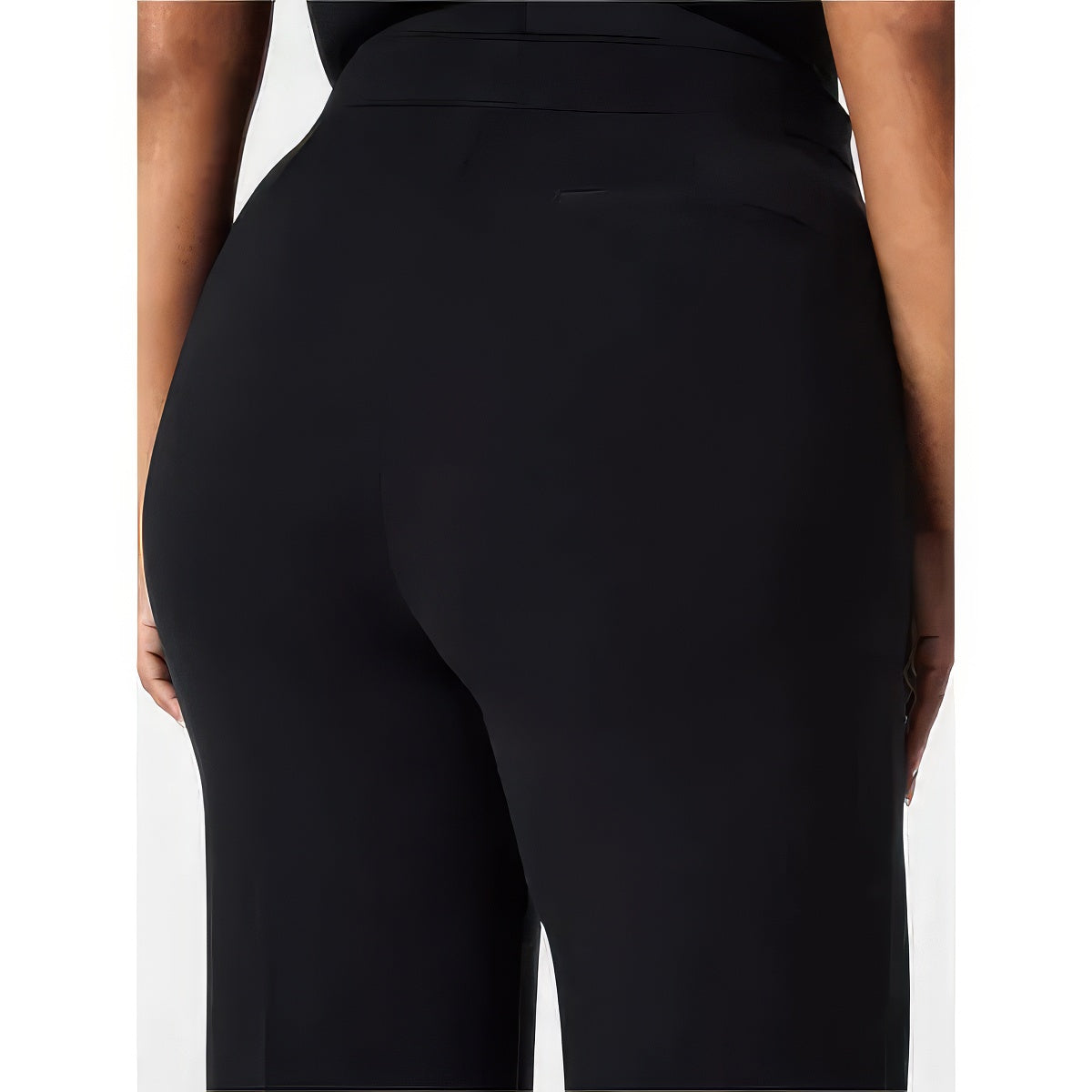 Byxor med vida ben med knapp för mage