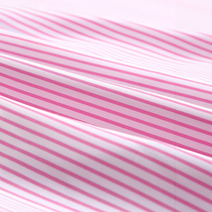 Mellanlång skjorta med randigt slag och oversized ärmar med stängning