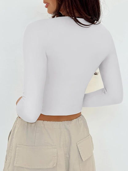 Elegant cropped damtopp