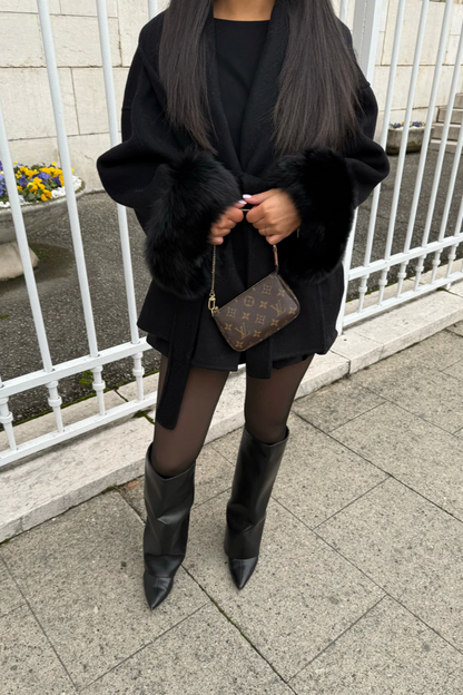 Ellie | Ullrock med pälsdetaljer