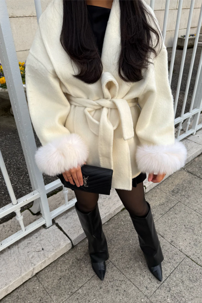 Ellie | Ullrock med pälsdetaljer