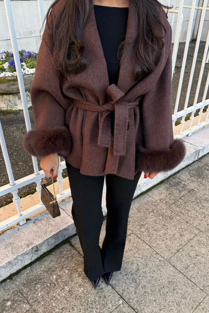 Ellie | Ullrock med pälsdetaljer