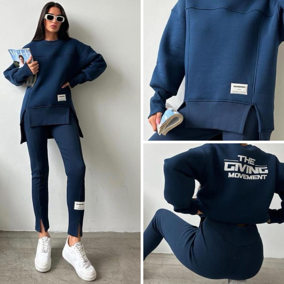 "Set med avslappnade sweatshirt-leggings"