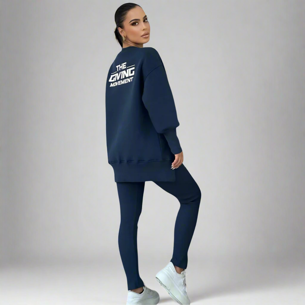 "Set med avslappnade sweatshirt-leggings"