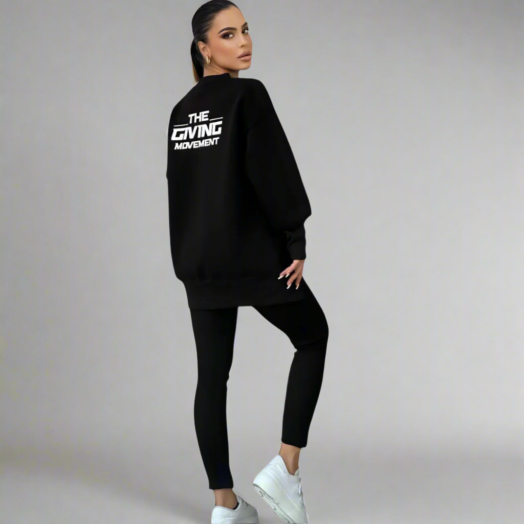 "Set med avslappnade sweatshirt-leggings"