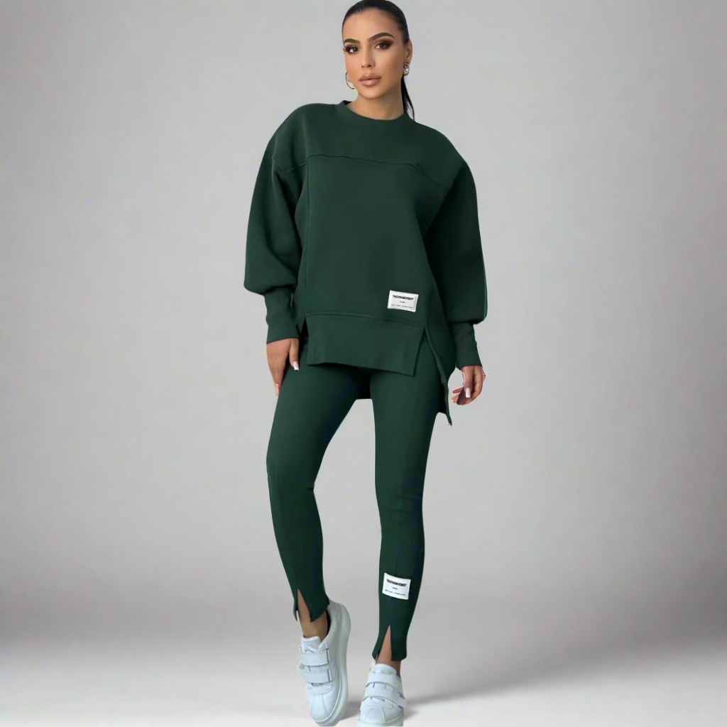 "Set med avslappnade sweatshirt-leggings"