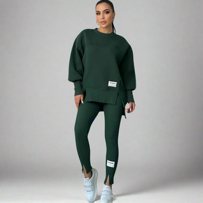 "Set med avslappnade sweatshirt-leggings"